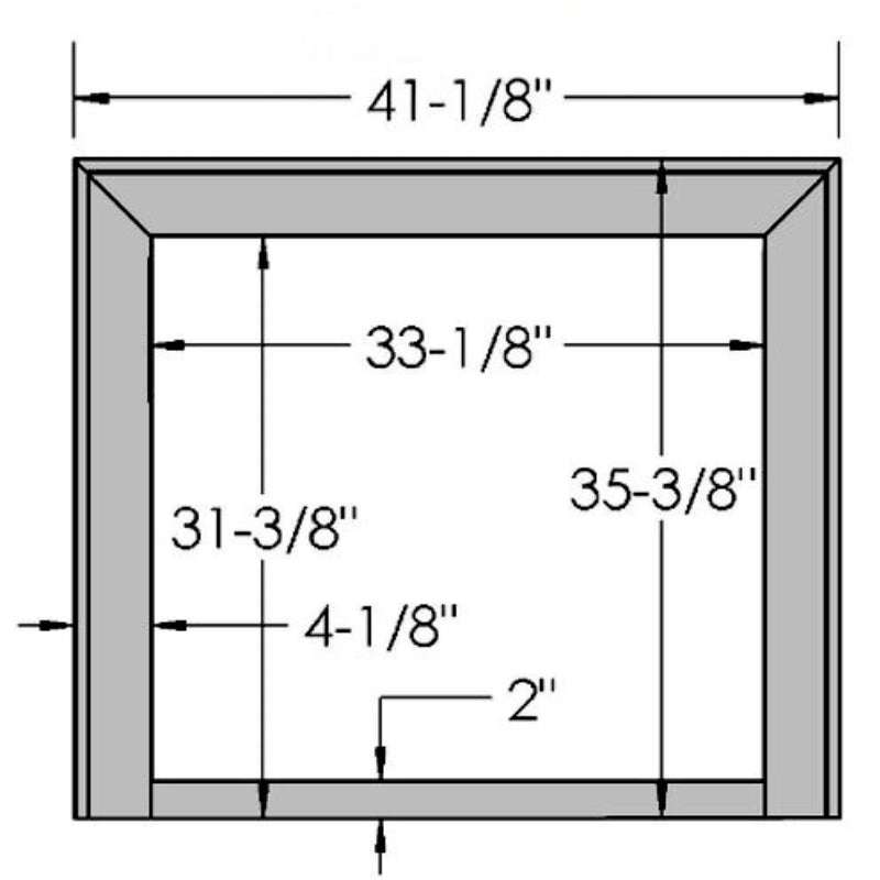Black Surround for Kingsman Louvered Fireplaces