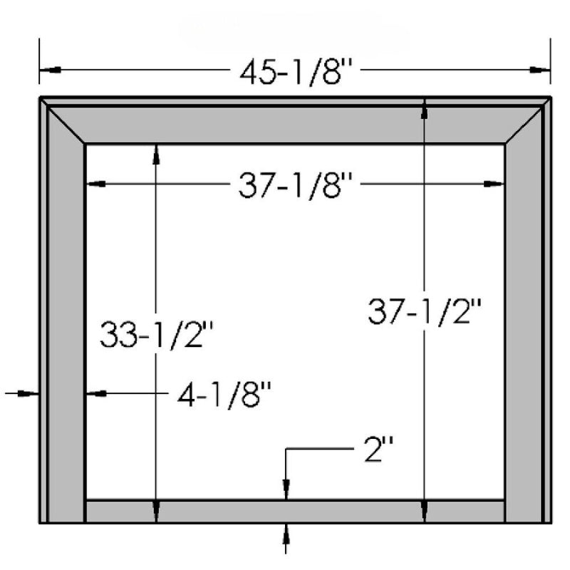 Black Surround for Kingsman Louvered Fireplaces
