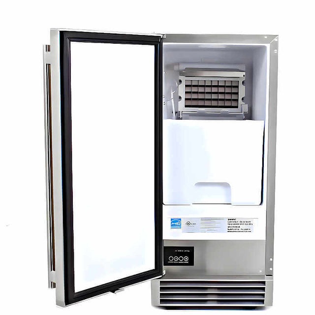 Blaze 50 Lb. 15-Inch Outdoor Ice Maker With Gravity Drain - BLZ-ICEMKR-50GR