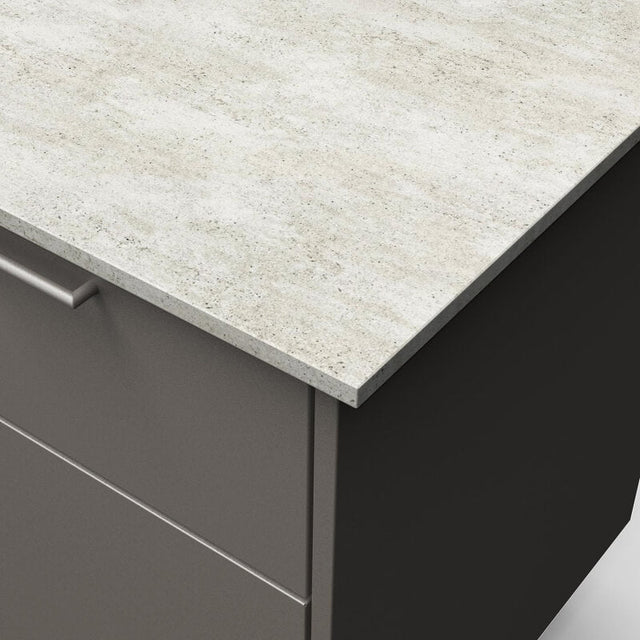 Blaze Morning Glow 10-Ft Outdoor Kitchen Island w/ 40-Inch Premium LTE+ Grill, Fridge in Gunmetal w/ Keon Countertop