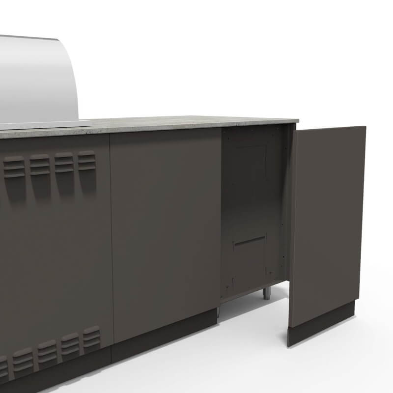 Blaze High Noon 10-Ft Outdoor Kitchen Island Back Panels in Gunmetal (32-Inch Grills)