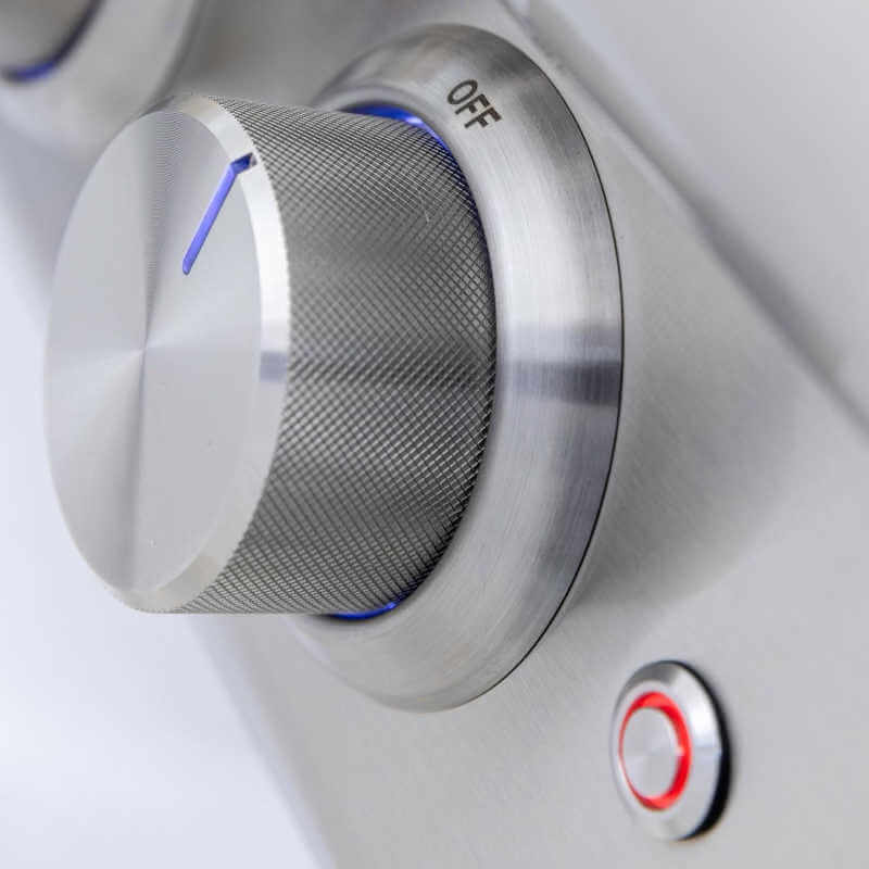 Blaze Morning Glow 10-Ft Outdoor Kitchen Island w/ 32-Inch Premium LTE+ Grill, Fridge in Gunmetal w/ Keon Countertop