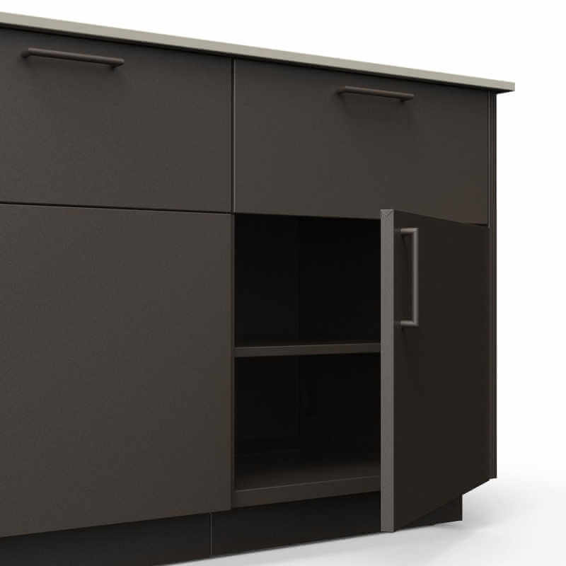 Blaze Sunset 10-Ft Outdoor Kitchen Island w/ 40-Inch Premium LTE+ Grill in Architectural Bronze w/ Keon Countertop