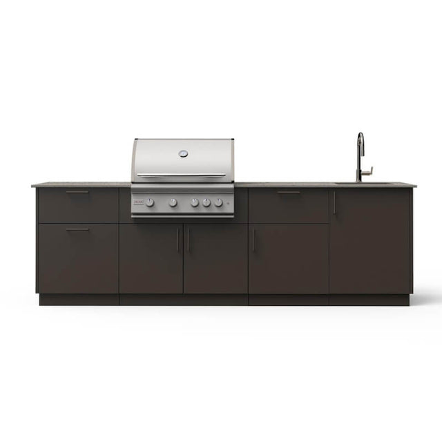 Blaze Sunset 10-Ft Outdoor Kitchen Island w/ Marine-Grade 32-Inch Premium LTE+ Grill in Architectural Bronze w/ Keon Countertop