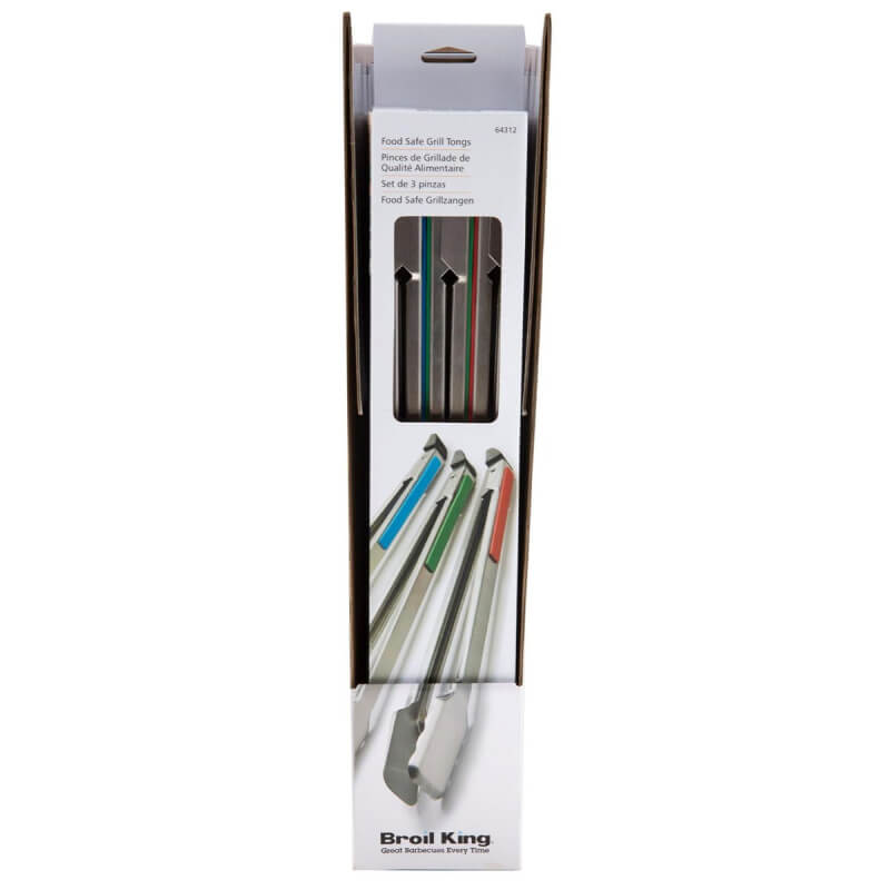 Broil King 3 Pack Colored Grilling Tongs - 64312