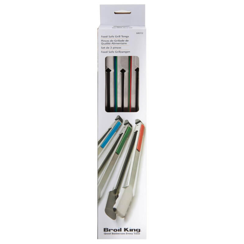 Broil King 3 Pack Colored Grilling Tongs - 64312