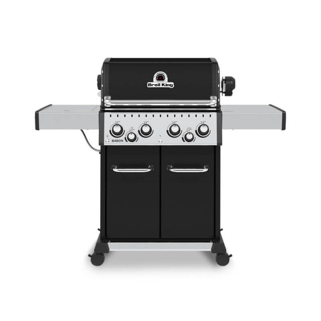 Broil King Baron 490 PRO 4-Burner Propane Gas Grill With Rotisserie & Side Burner