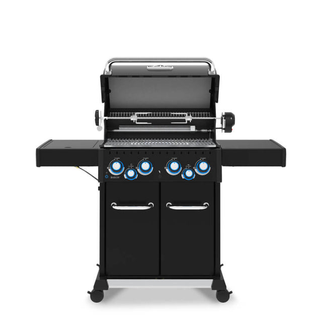 Broil King Baron Shadow 490 PRO 4-Burner Propane Gas Grill With Rotisserie & Side Burner