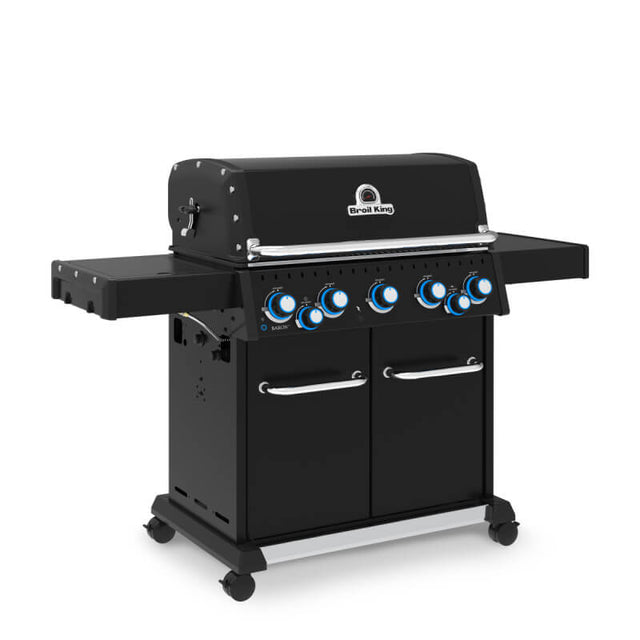 Broil King Baron Shadow 590 PRO Black 5-Burner Propane Gas Grill With Rotisserie & Side Burner