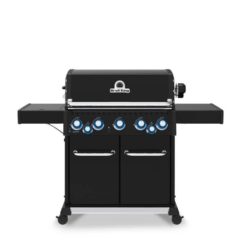 Broil King Baron Shadow 590 PRO Black 5-Burner Gas Grill With Rotisserie & Side Burner