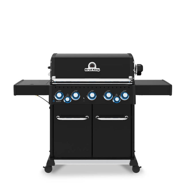 Broil King Baron Shadow 590 PRO Black 5-Burner Propane Gas Grill With Rotisserie & Side Burner