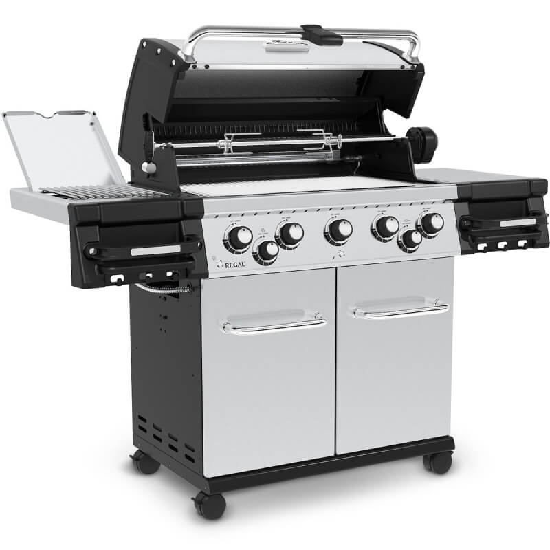 Broil King Regal S 590 PRO IR 5-Burner Gas Grill With Rotisserie & Infrared Side Burner