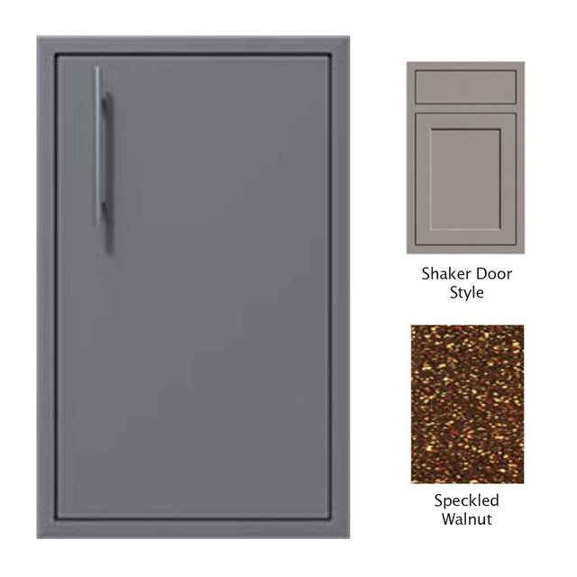 Canyon Series Shaker Style 18"w by 29"h Single Door Enclosure w/ Adj. Shelf (Right Hinge) In Speckled Walnut - CAN001-F01-Shaker-RghtHng-SpeckWalnut
