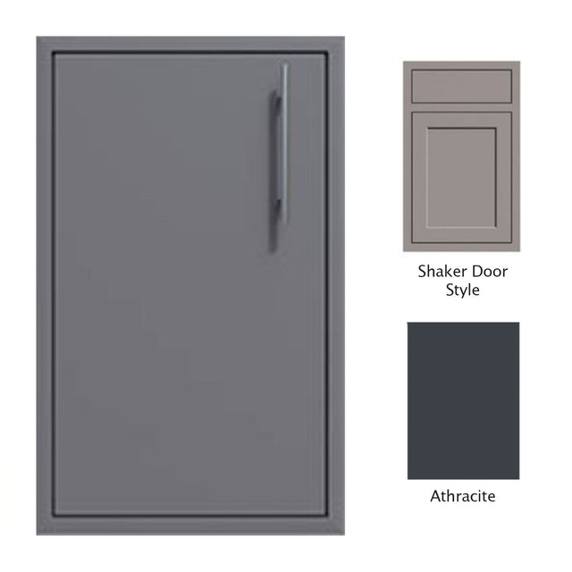 Canyon Series Shaker Style 24"w by 29"h Single Access Door (Left Hinge) In Anthracite - CAN004-F02-Shaker-LftHng-Anthracite