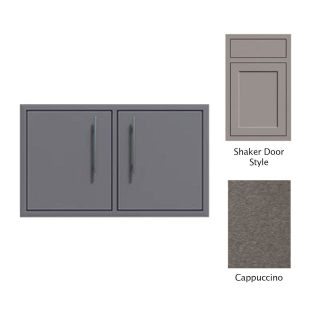 Canyon Series Shaker Style 32"w by 18"h Under-Grill Double Access Door In Cappuccino - CAN018-F02-Shaker-Cappuccino