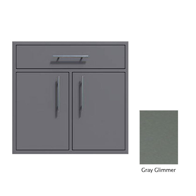 Canyon Series 30"w by 29"h Double Door, Drawer Enclosure w/ Adj. Shelf In Grey Glimmer - CAN009-F01-TexturedGreyGlimmer