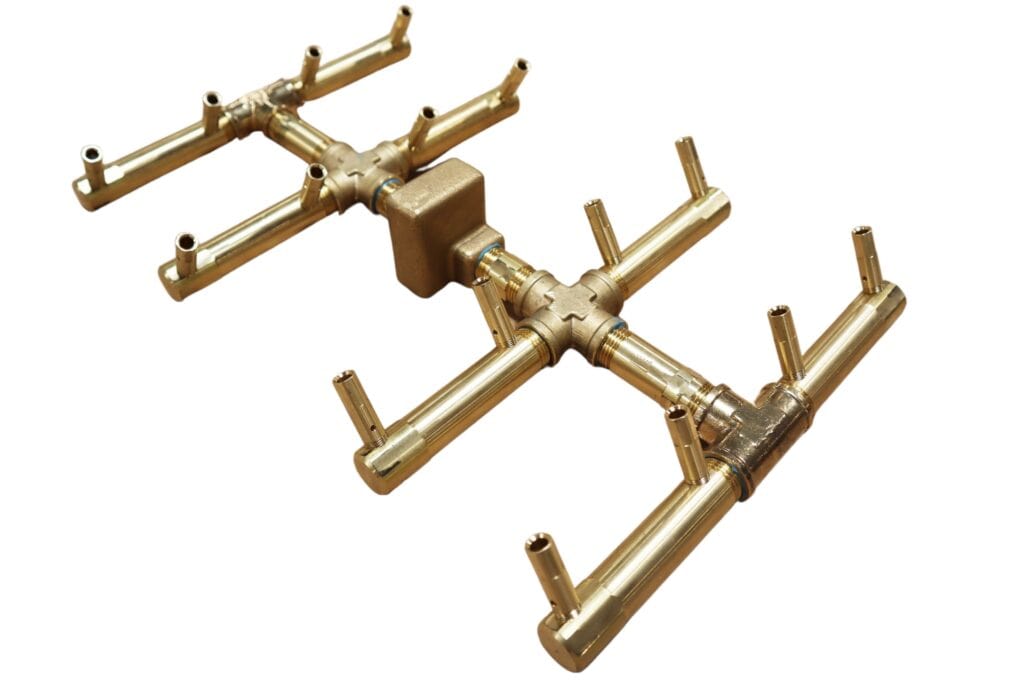 Crossfire CFBDT Double Tree-Style Brass Gas Fire Pit Burner