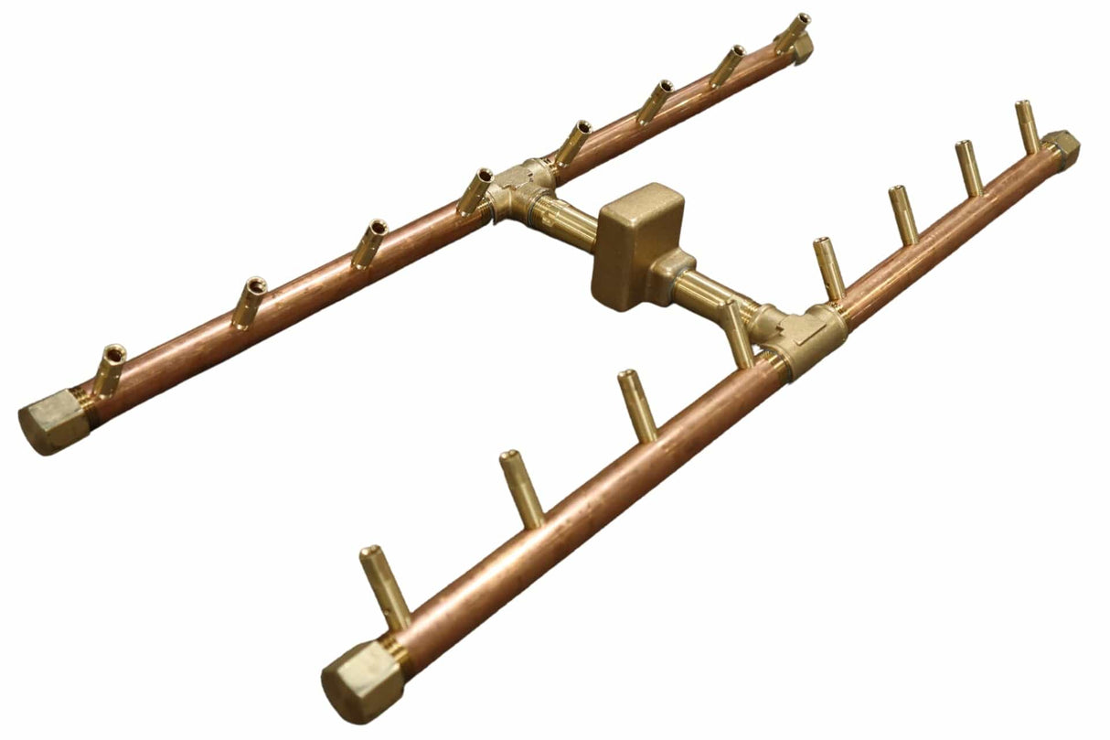 Crossfire CFBH H-Style Brass Gas Fire Pit Burner