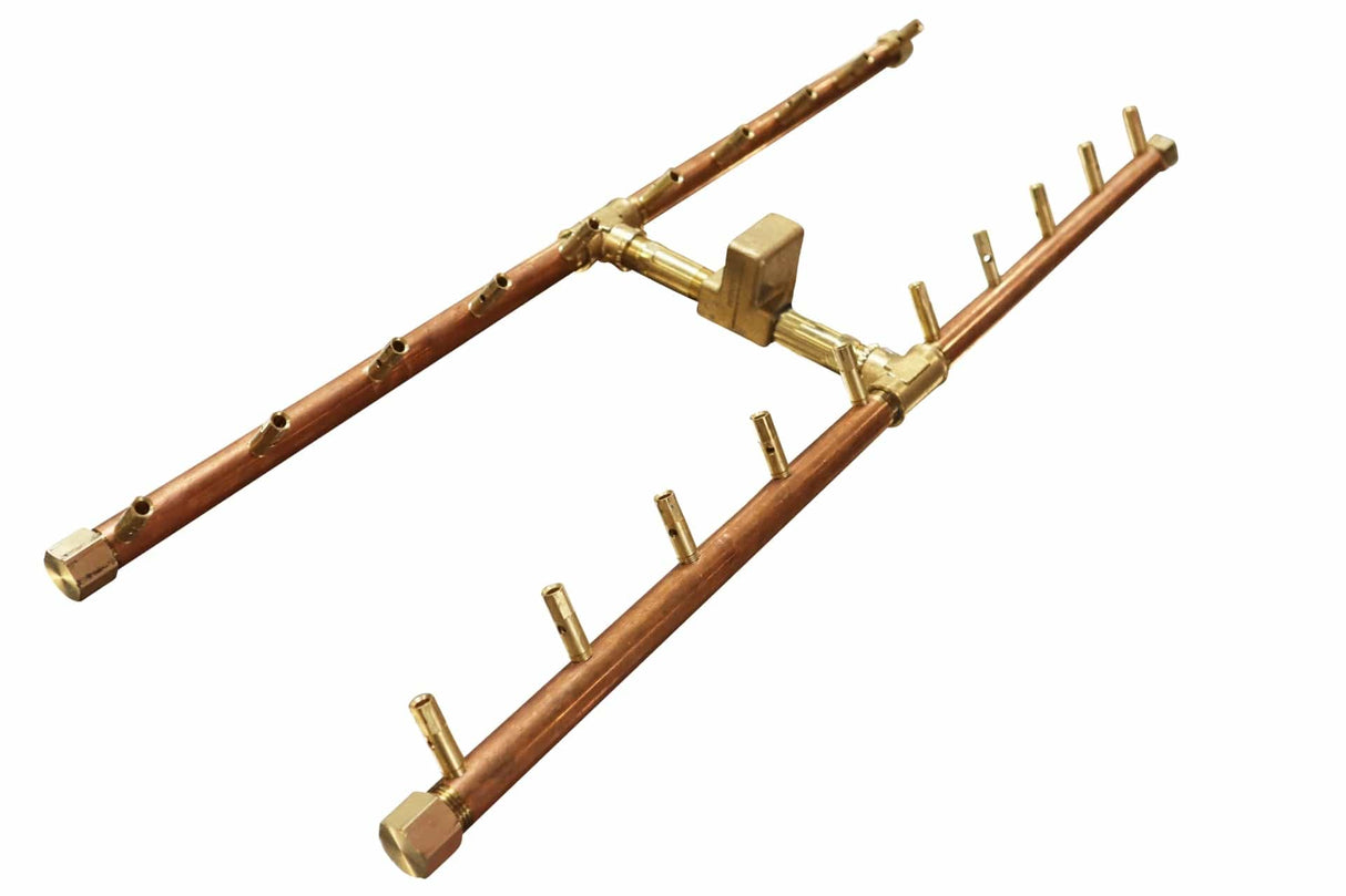 Crossfire CFBH H-Style Brass Gas Fire Pit Burner