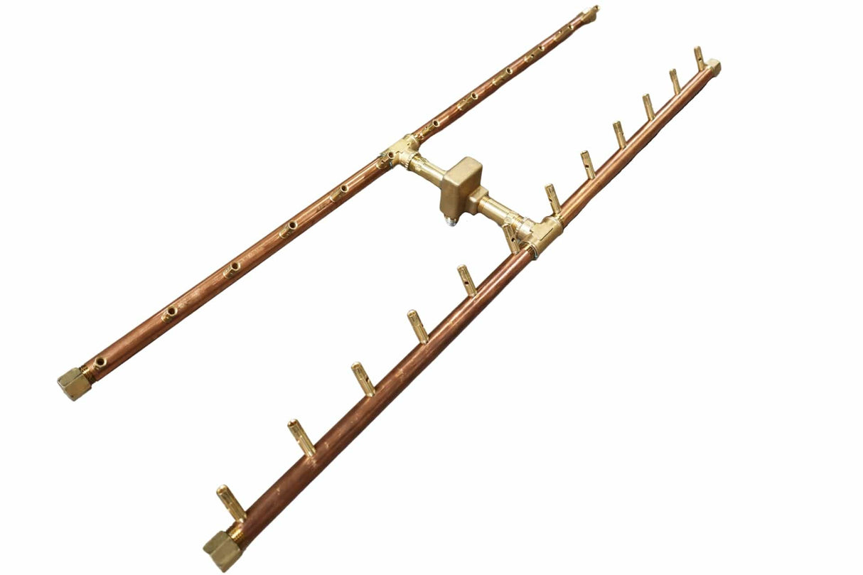 Crossfire CFBH H-Style Brass Gas Fire Pit Burner