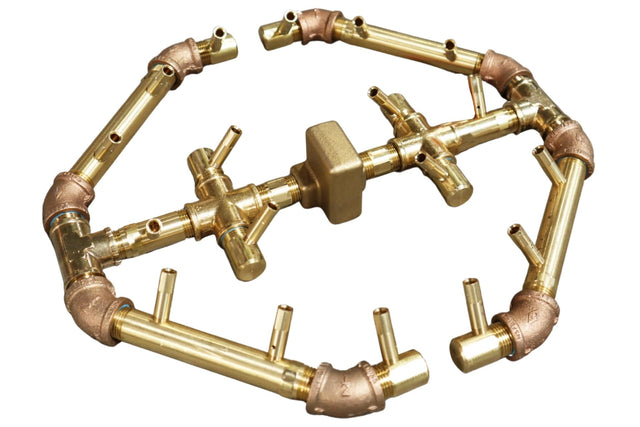 Crossfire CFBO Octagonal Brass Gas Fire Pit Burner