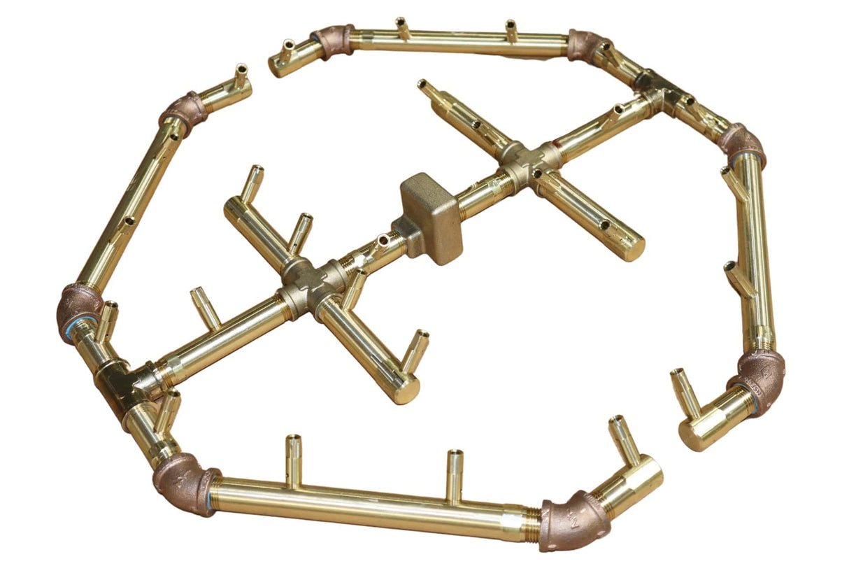 Crossfire CFBO Octagonal Brass Gas Fire Pit Burner