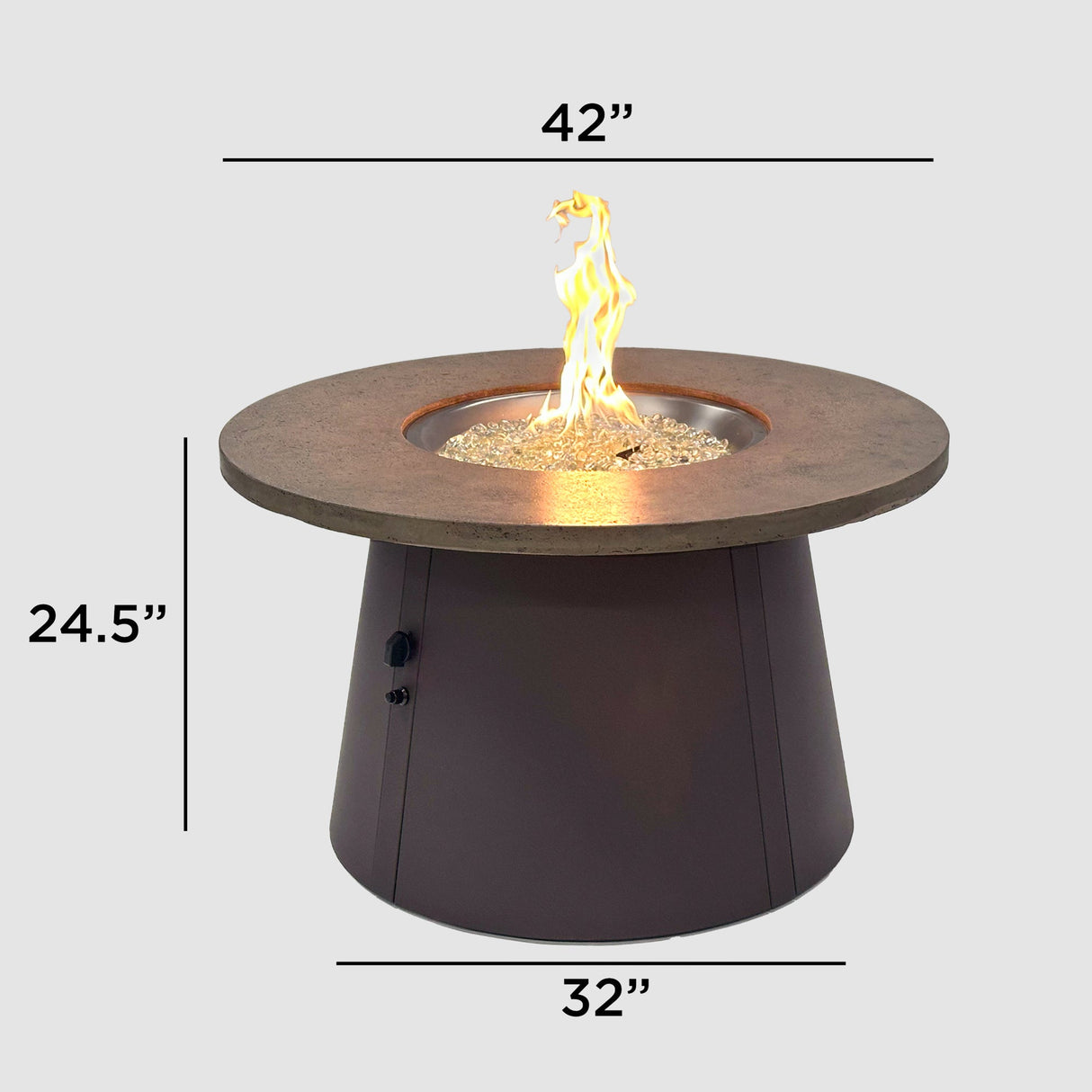 The Outdoor GreatRoom Cirvalo Round Gas Fire Pit Table