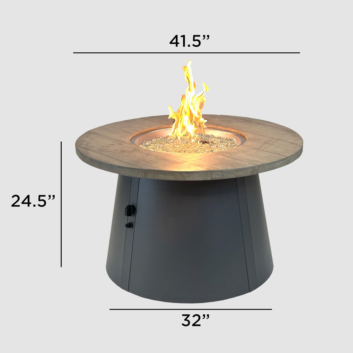 The Outdoor GreatRoom Cirvalo Round Gas Fire Pit Table