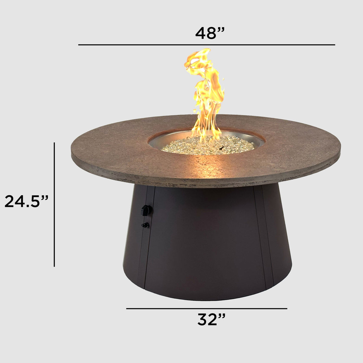 The Outdoor GreatRoom Cirvalo Round Gas Fire Pit Table