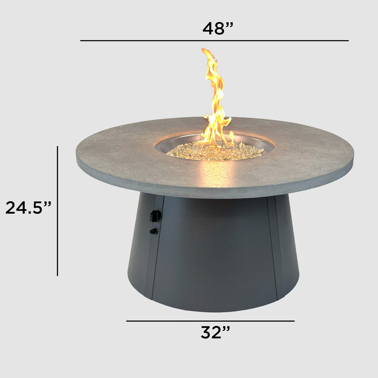 The Outdoor GreatRoom Cirvalo Round Gas Fire Pit Table