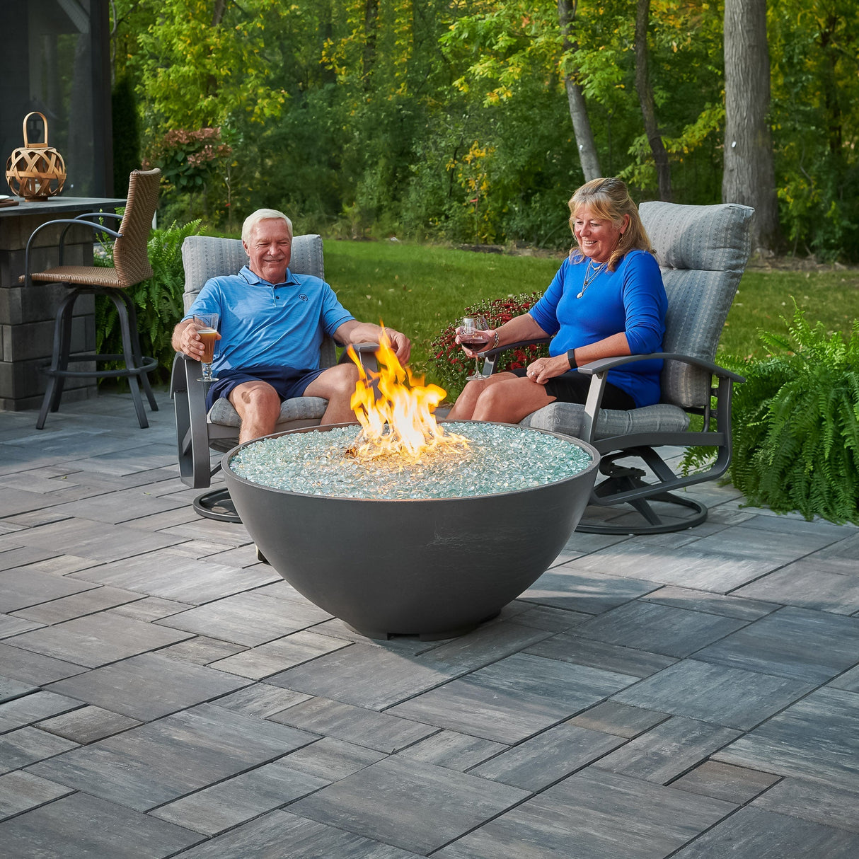Cove Edge Round Gas Fire Pit Bowl 42"