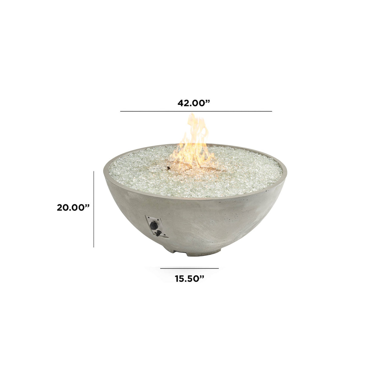 Cove Edge Round Gas Fire Pit Bowl 42"