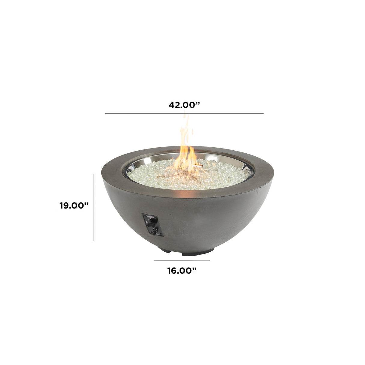 Cove Round Gas Fire Pit Bowl 42"