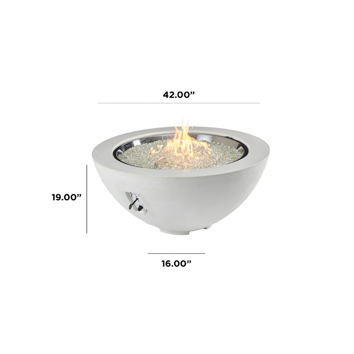 Cove Round Gas Fire Pit Bowl 42"