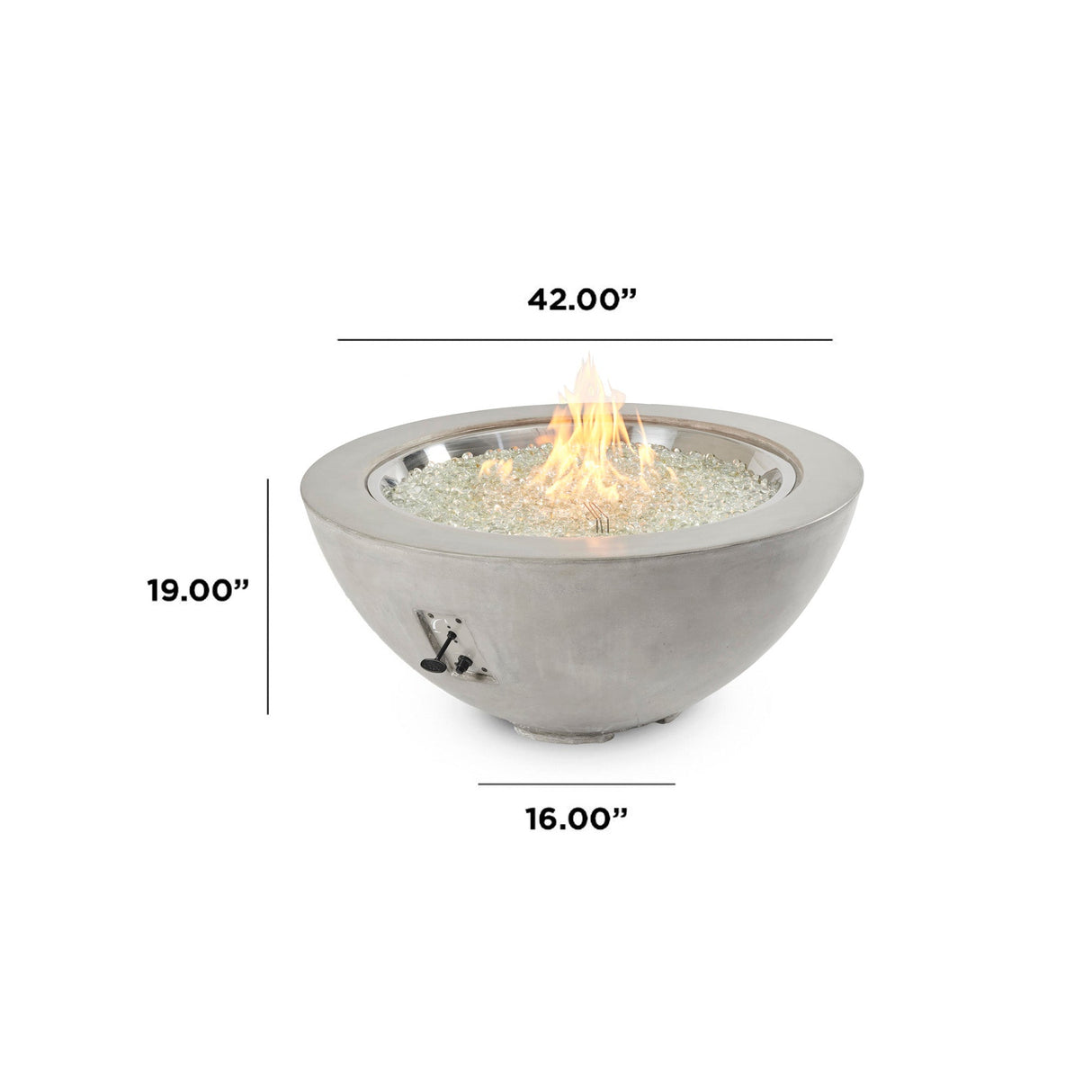 Cove Round Gas Fire Pit Bowl 42"