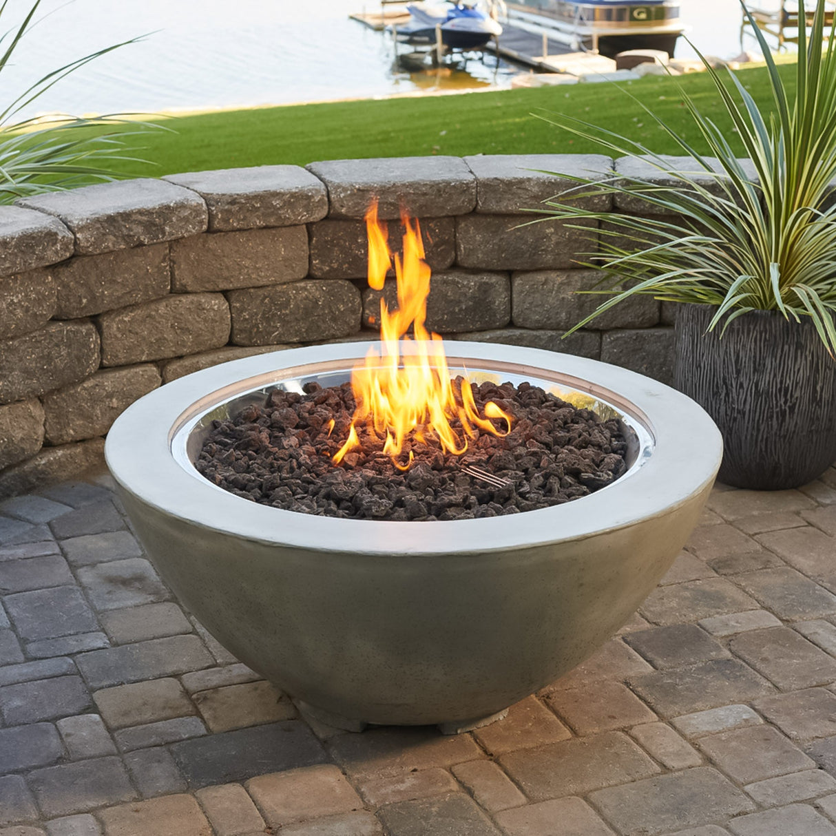 Cove Round Gas Fire Pit Bowl 42"