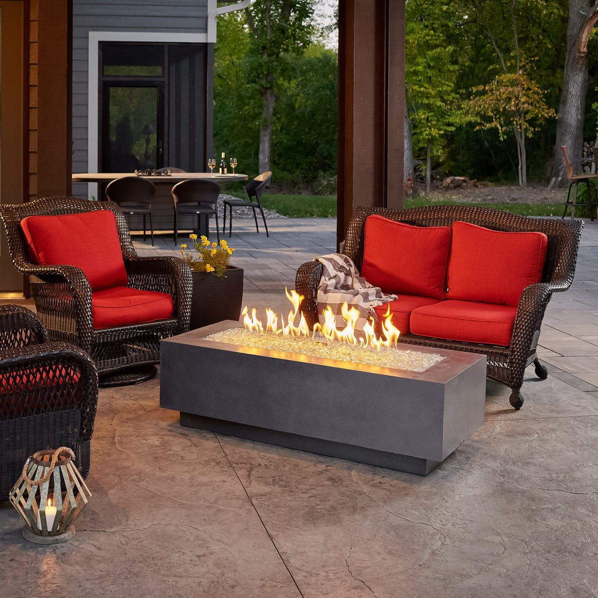 Cove Linear Gas Fire Pit Table 54"