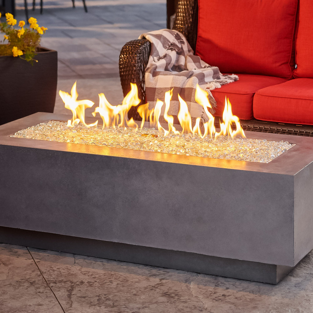 Cove Linear Gas Fire Pit Table 54"
