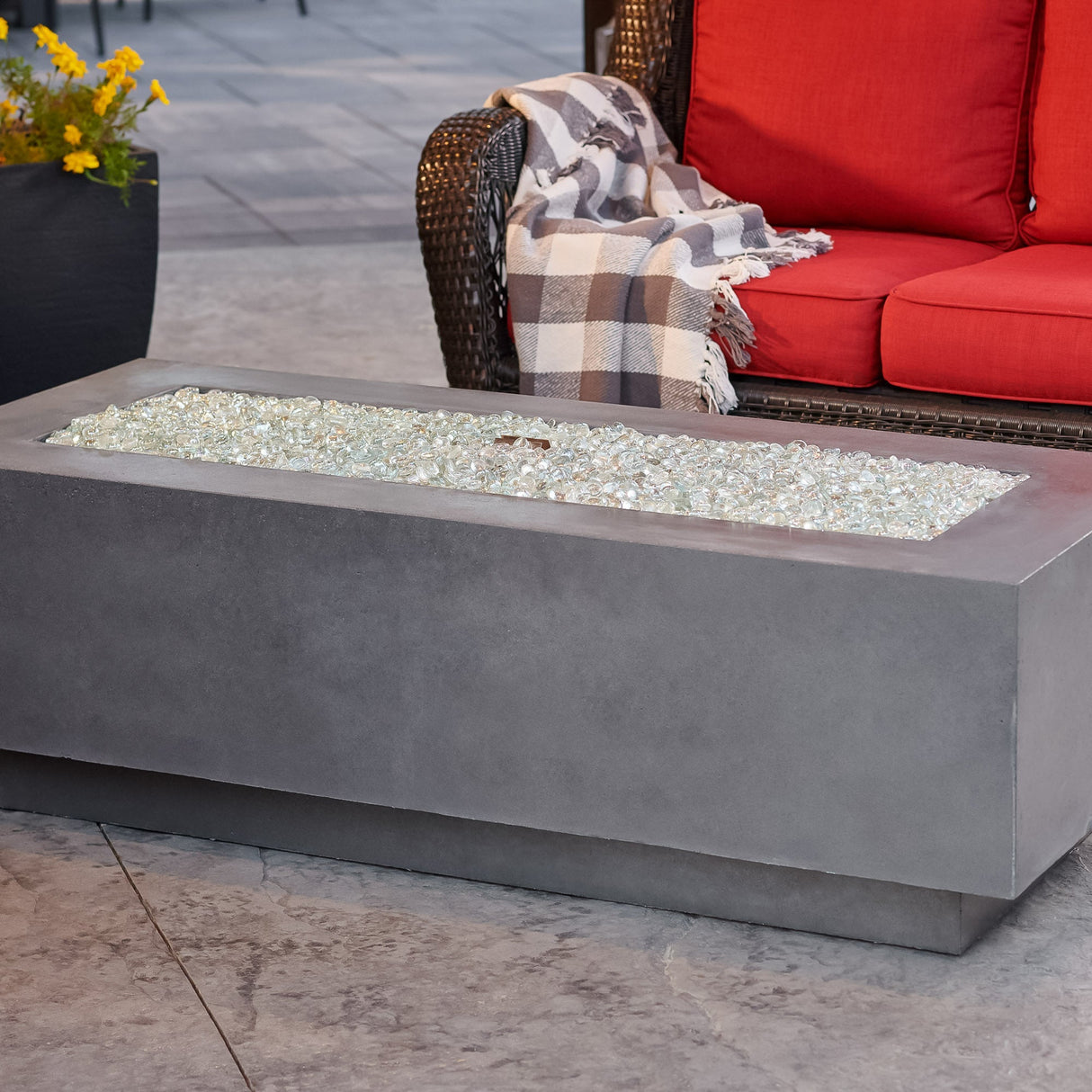 Cove Linear Gas Fire Pit Table 54"
