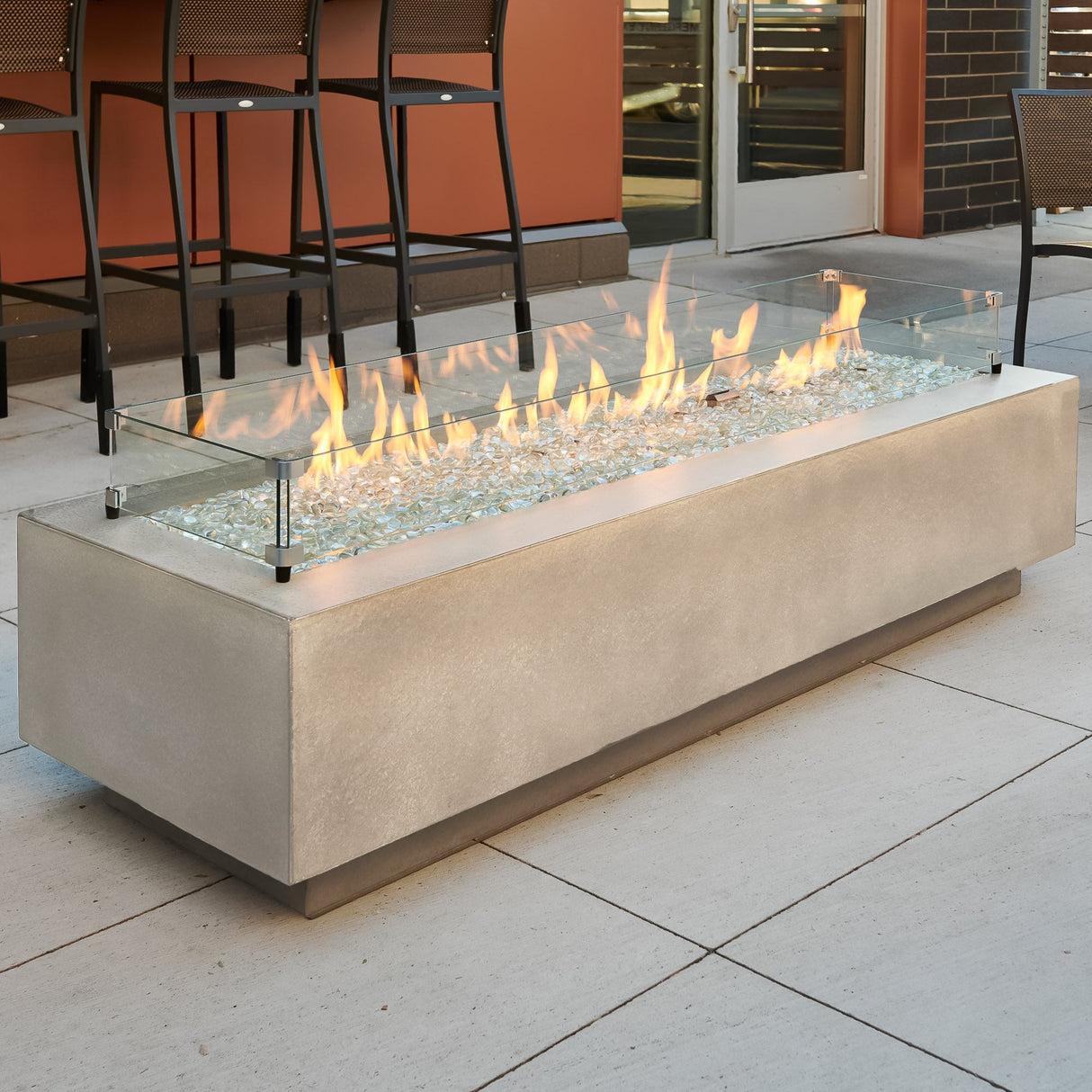 The Outdoor GreatRoom Cove Linear Gas Fire Pit Table 72"