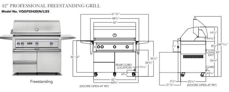 Viking | Pro 5 Series 42" Grill with ProSear Infrared Burner & Rotisserie