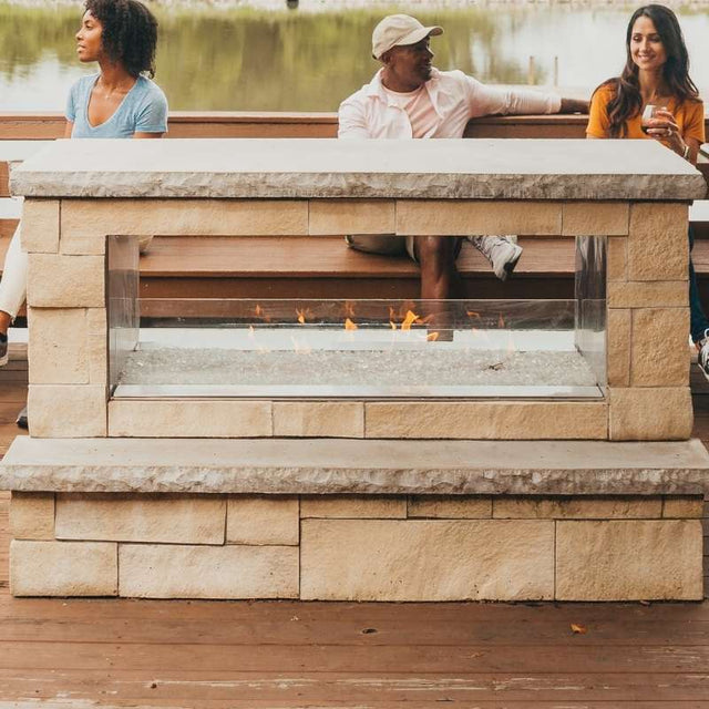 Carol Rose 48" Vent-Free See-Through Linear Outdoor Gas Fireplace