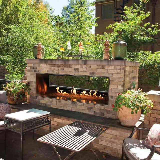 Carol Rose 60" Vent-Free See-Through Linear Outdoor Gas Fireplace