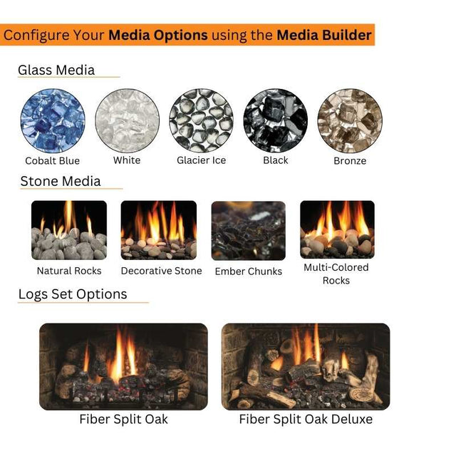 Kingsman IDV26 26" Direct Vent Fireplace Insert