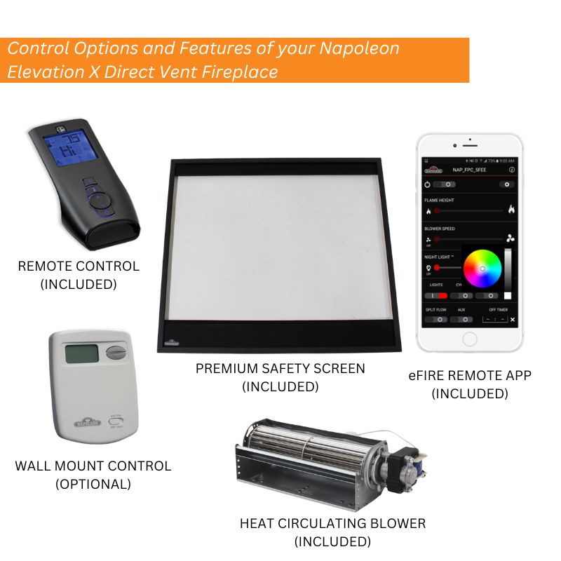 Napoleon Elevation X 42" Direct Vent Fireplace | EX42