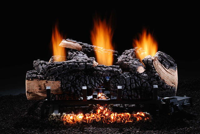 Hargrove 18 Inch Cumberland Char Vent Free Gas Log Set With Burner -ETCC18