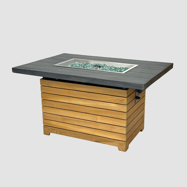 Darien Rectangular Gas Fire Pit Table 42"