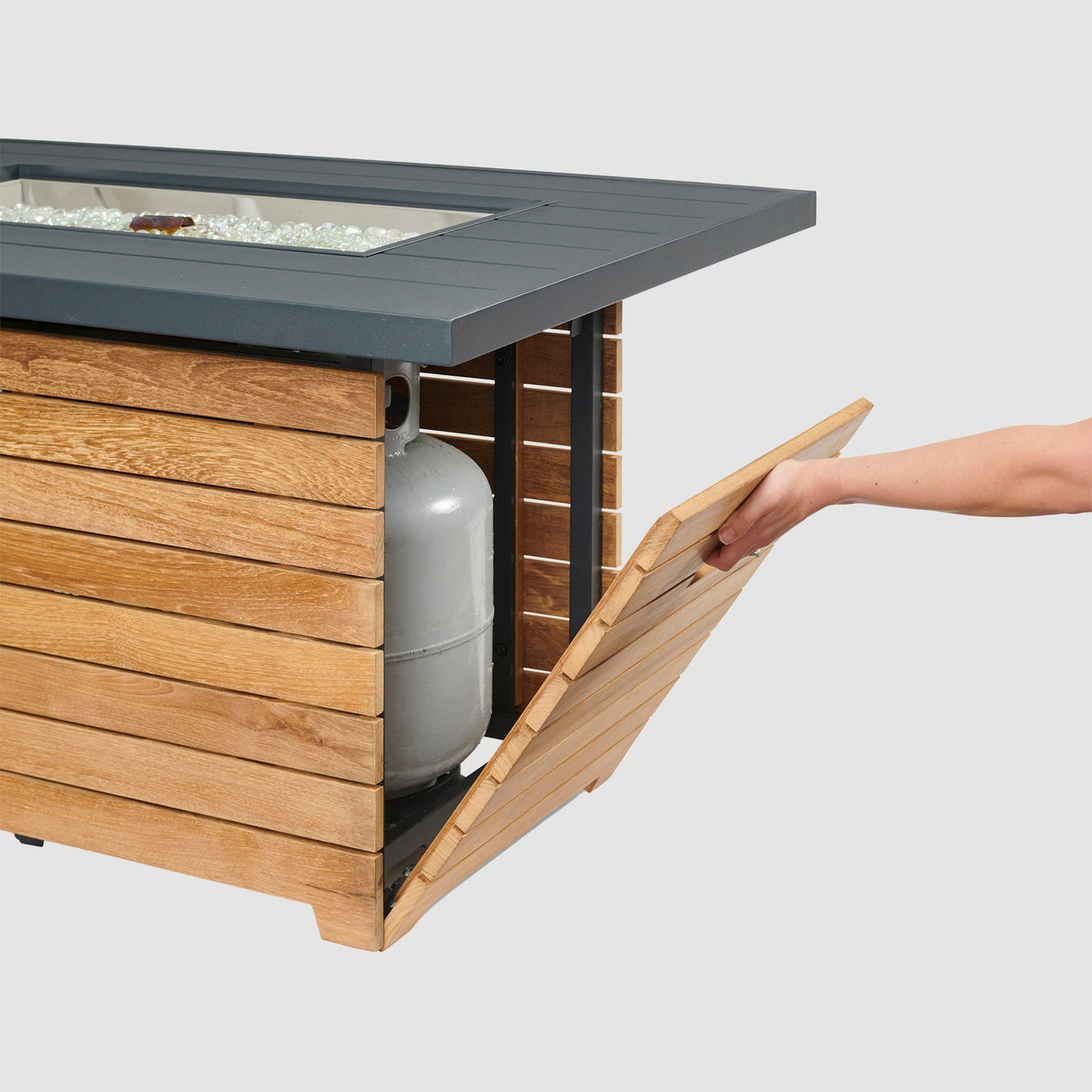 Darien Rectangular Gas Fire Pit Table 42"