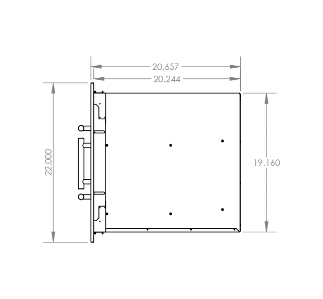 Summerset DC2-30 Drawer & Door Combo - side dimensions diagram