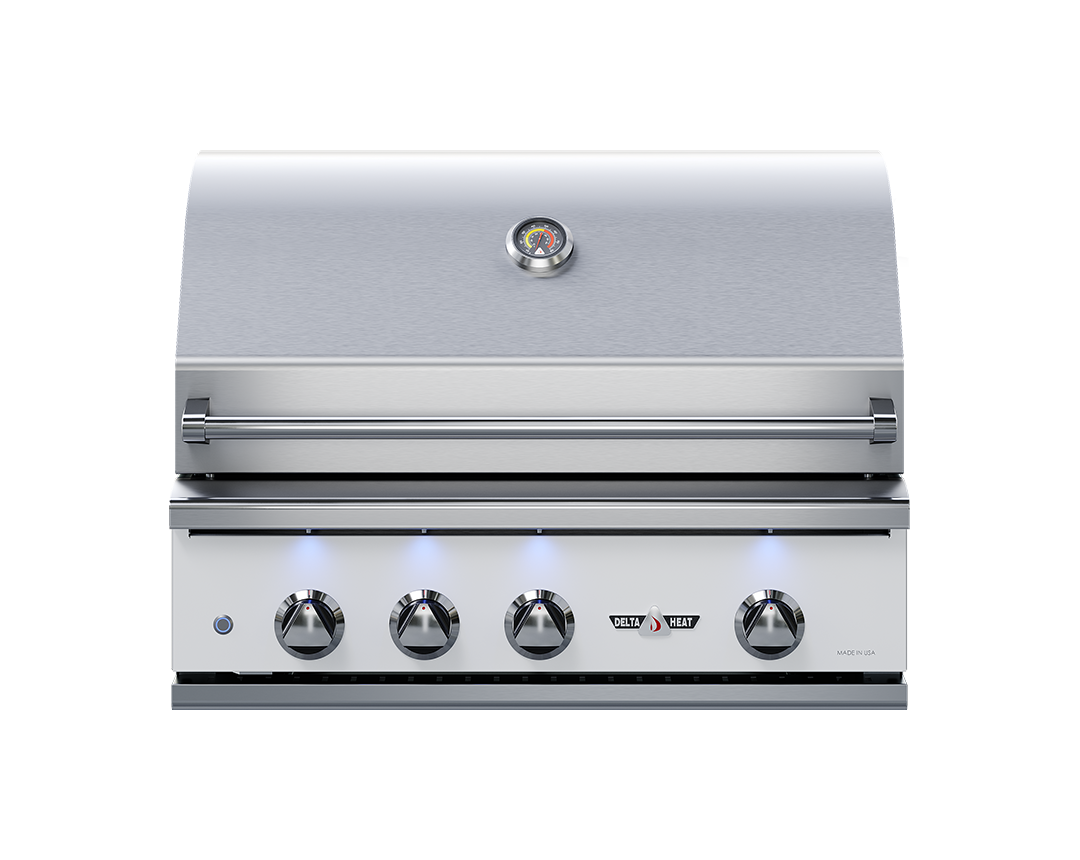 Delta Heat 32-Inch 3-Burner Built-In Gas Grill - Color Control Panel